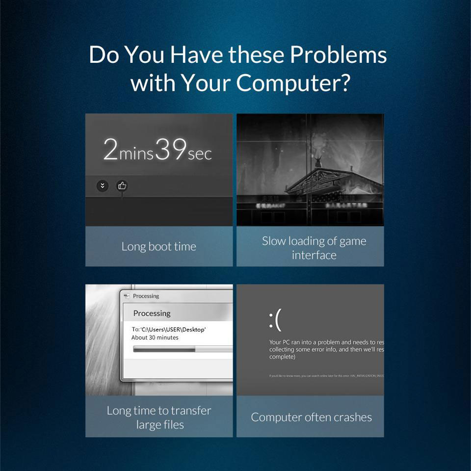 Illustration to show the drawbacks of traditional HDD